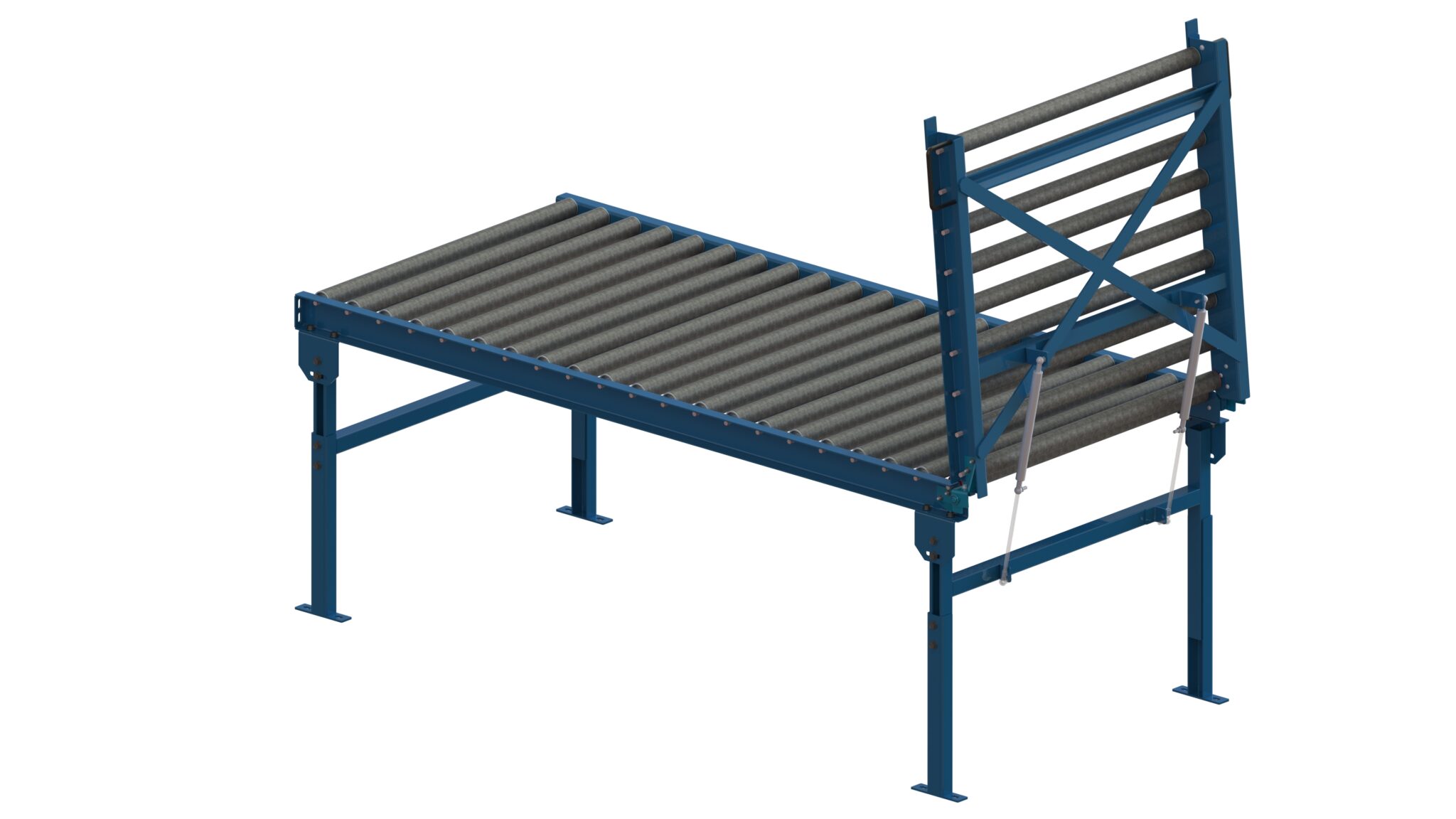 GRLG1916 Gas Cylinder Assisted Hinged Gate Gravity Roller Conveyor