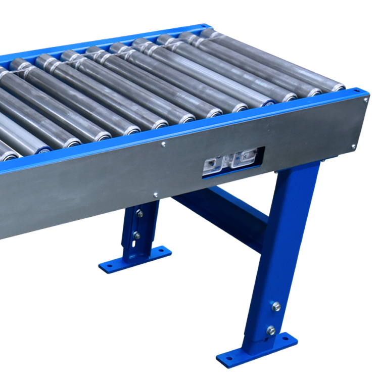 End of an MDR conveyor showing the controls on the side panel.